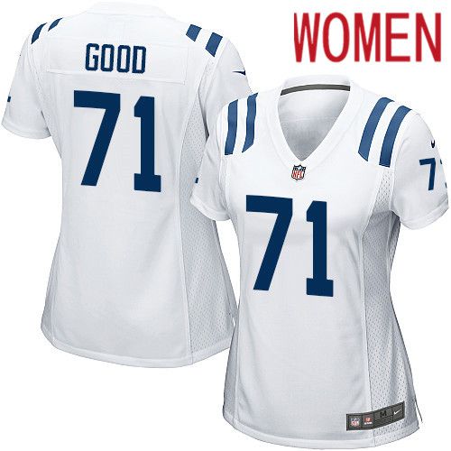 Women Indianapolis Colts #71 Denzelle Good Nike White Game NFL Jersey